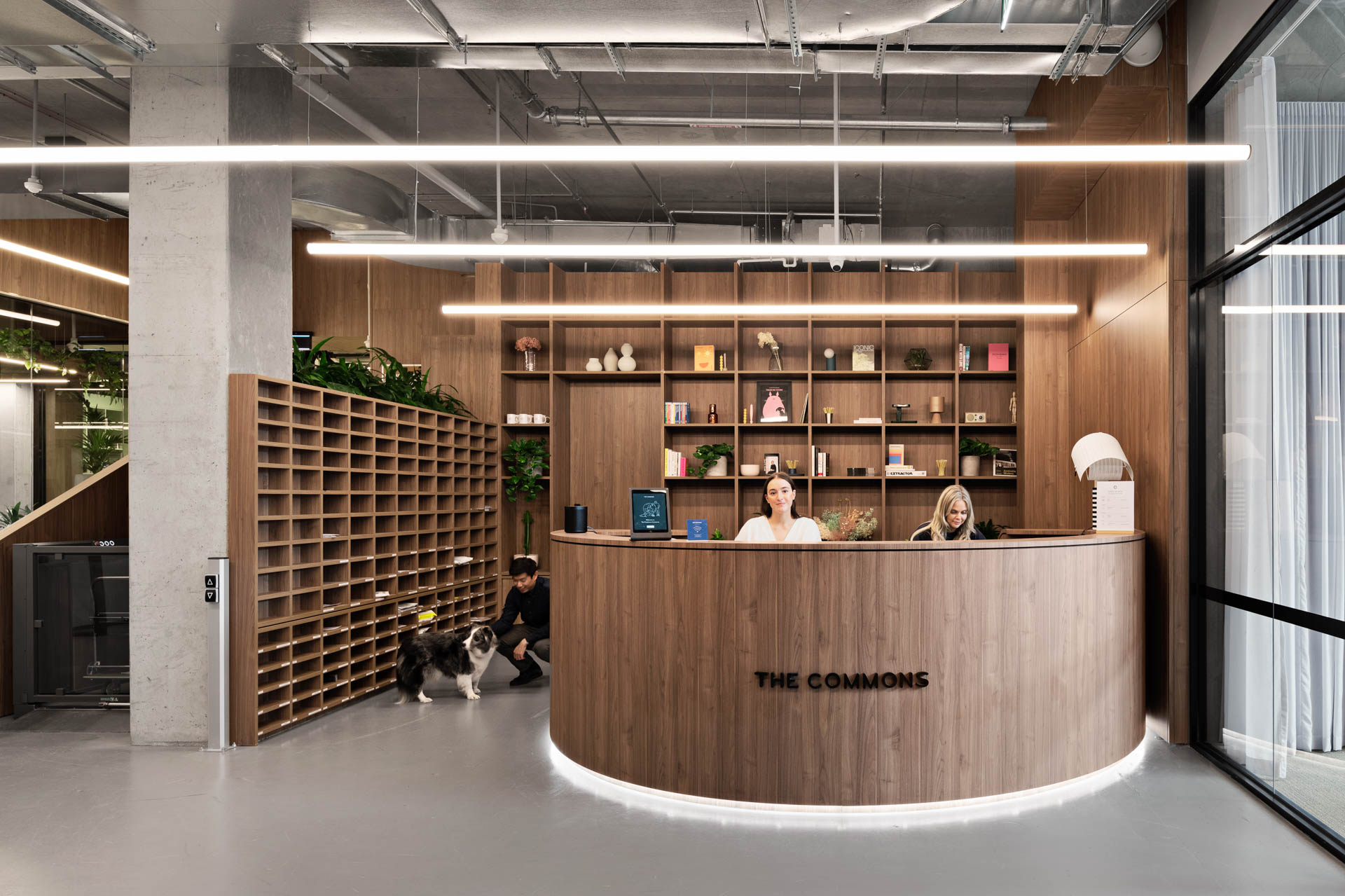 Modern office reception area